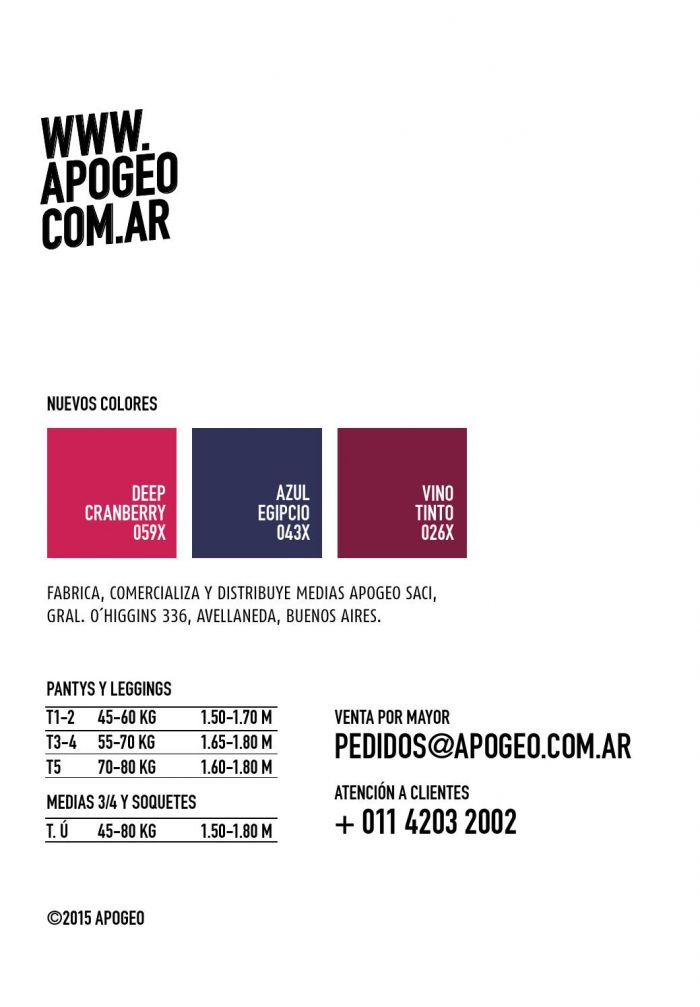 Apogeo Back Cover  Trendy Catalog | Pantyhose Library
